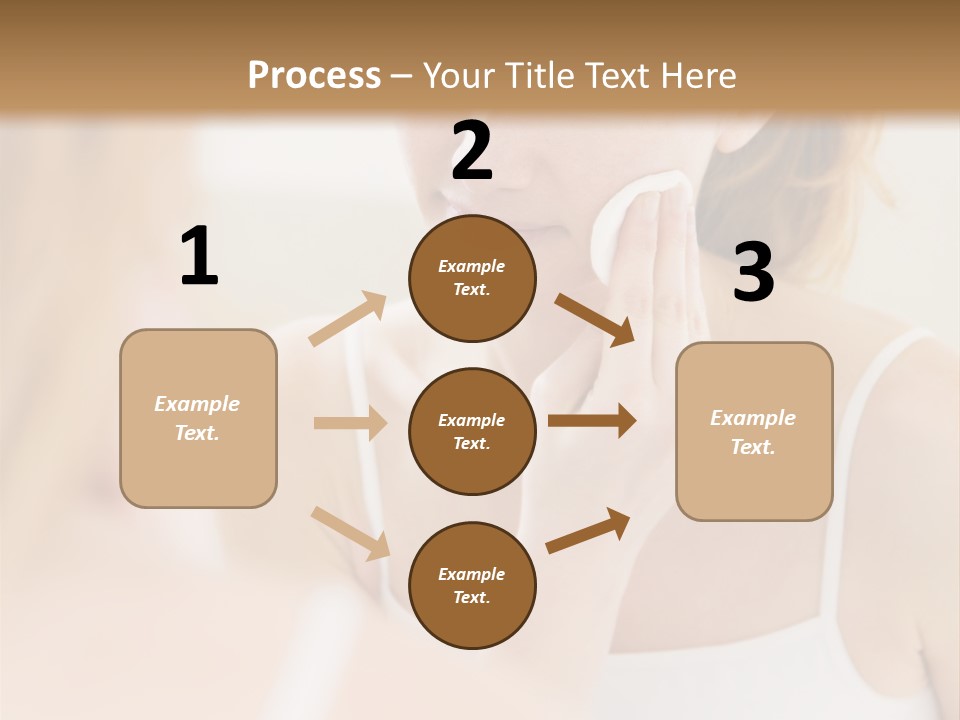 Young Woman Using A Cotton Pad To Remove Her Make-Up PowerPoint Template