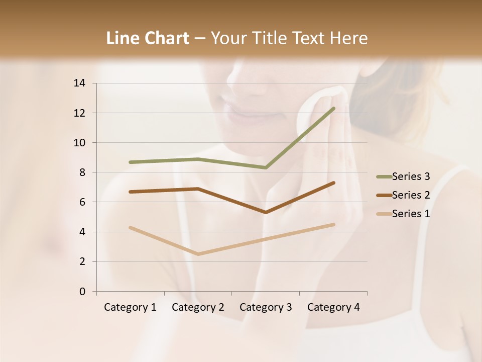 Young Woman Using A Cotton Pad To Remove Her Make-Up PowerPoint Template