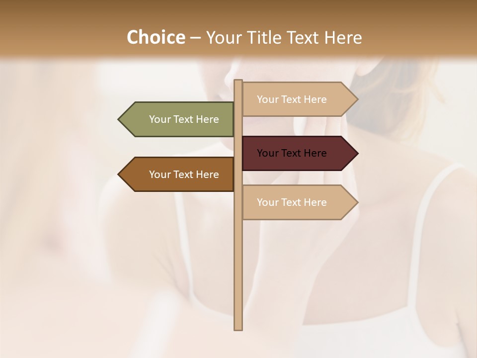 Young Woman Using A Cotton Pad To Remove Her Make-Up PowerPoint Template