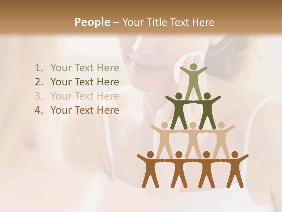 Young Woman Using A Cotton Pad To Remove Her Make-Up PowerPoint Template