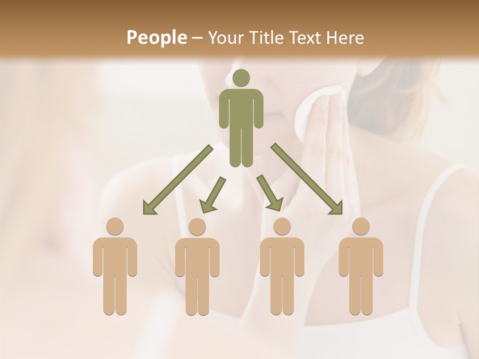 Young Woman Using A Cotton Pad To Remove Her Make-Up PowerPoint Template