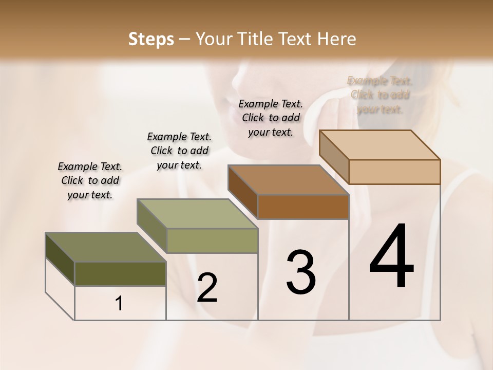Young Woman Using A Cotton Pad To Remove Her Make-Up PowerPoint Template