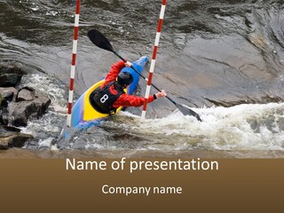 Canoing Competition PowerPoint Template