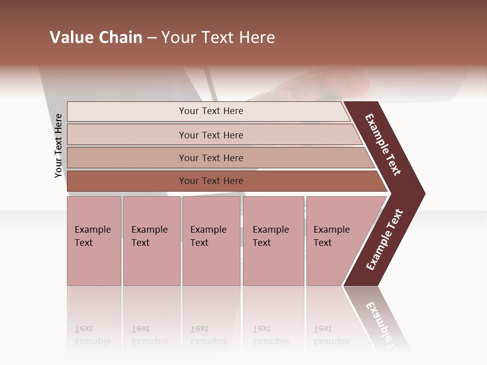 A Black Laptop Computer With A Hand And Card PowerPoint Template
