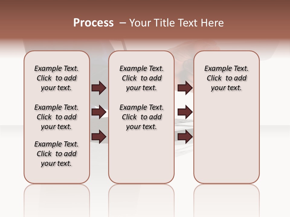 A Black Laptop Computer With A Hand And Card PowerPoint Template