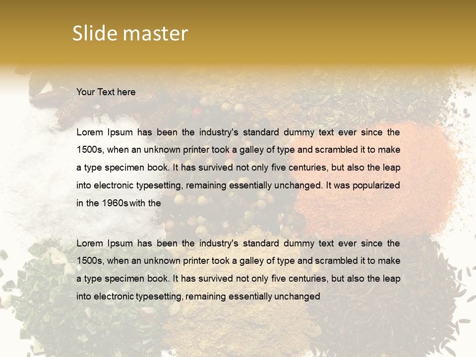 A Collection Of Spices PowerPoint Template