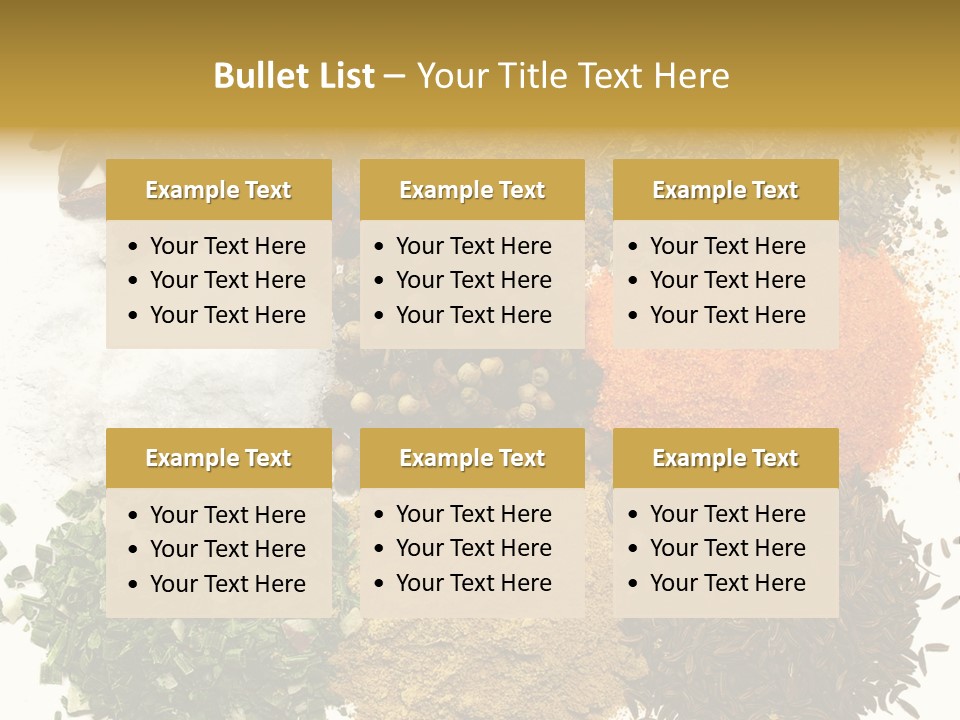 A Collection Of Spices PowerPoint Template