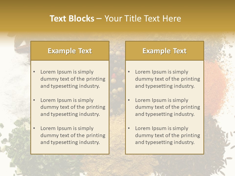 A Collection Of Spices PowerPoint Template