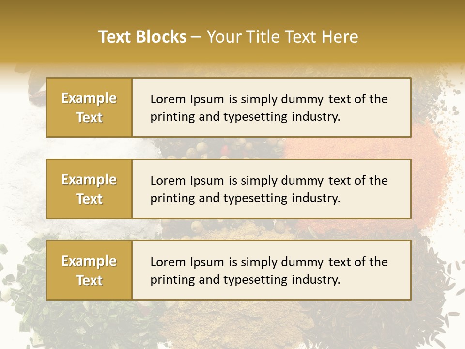 A Collection Of Spices PowerPoint Template