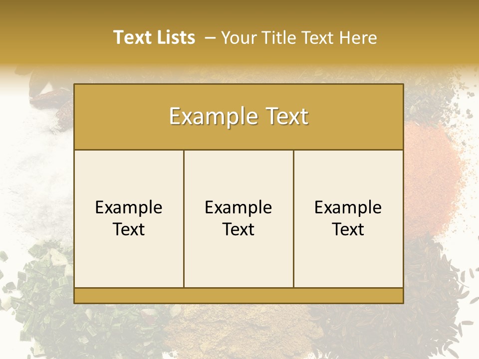 A Collection Of Spices PowerPoint Template