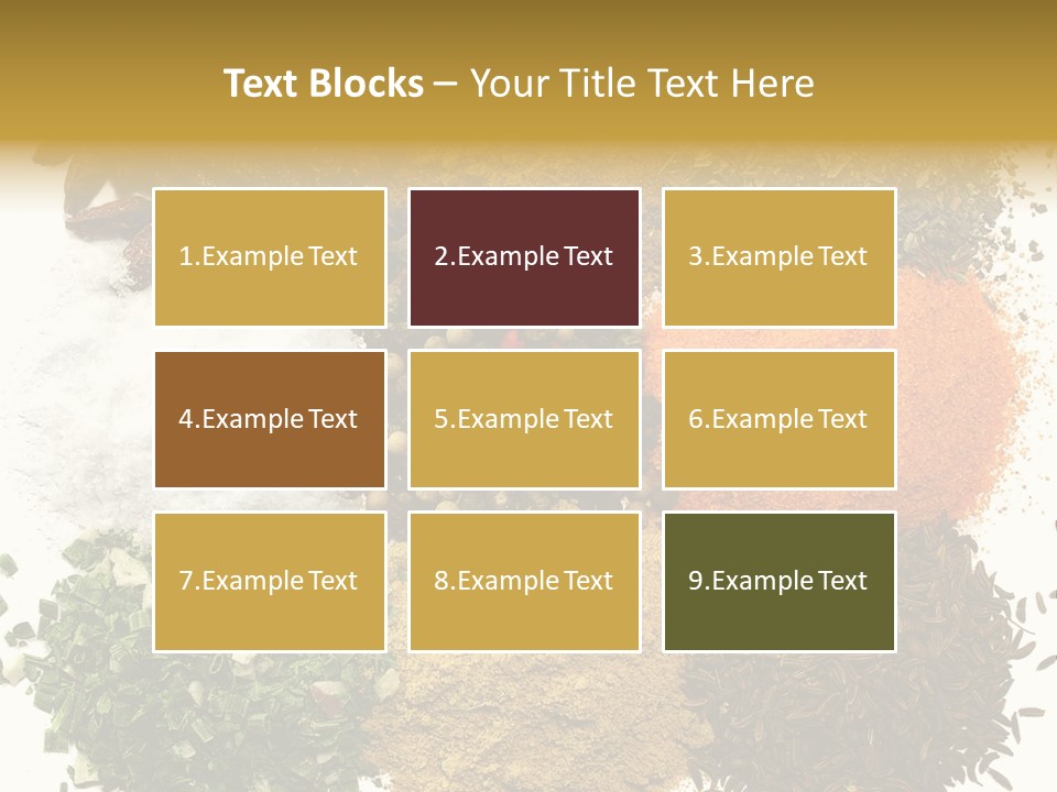 A Collection Of Spices PowerPoint Template