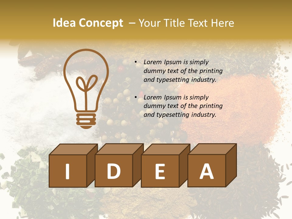 A Collection Of Spices PowerPoint Template