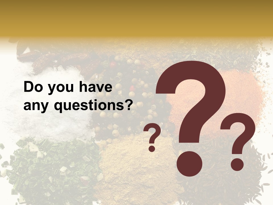 A Collection Of Spices PowerPoint Template