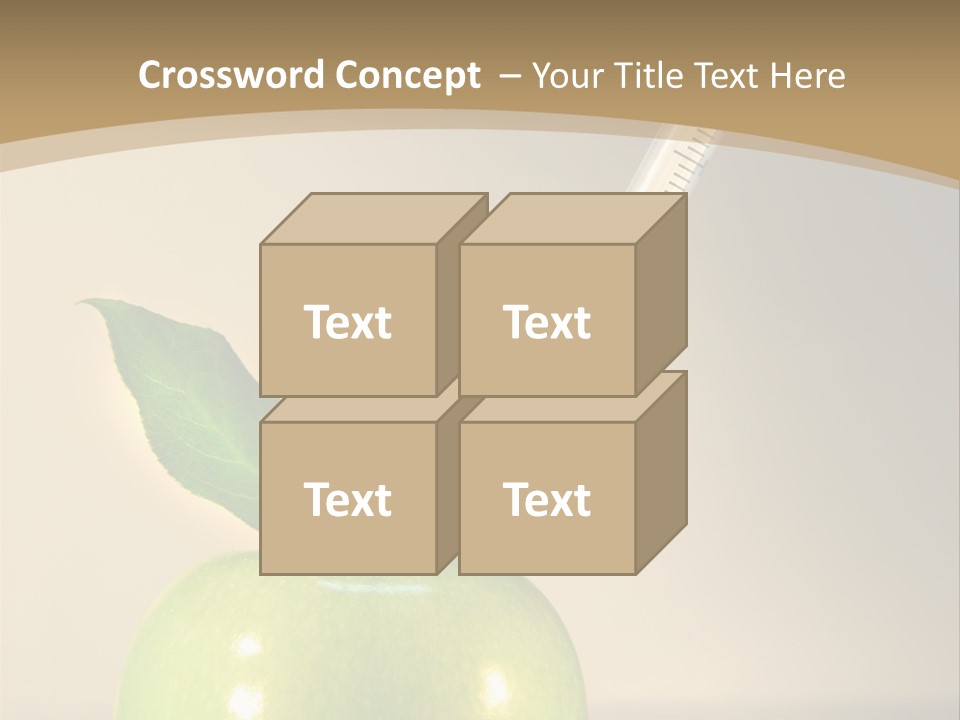 Close-Up Of Syringe In Green Apple PowerPoint Template