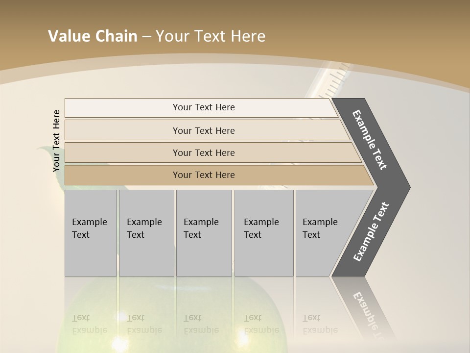 Close-Up Of Syringe In Green Apple PowerPoint Template