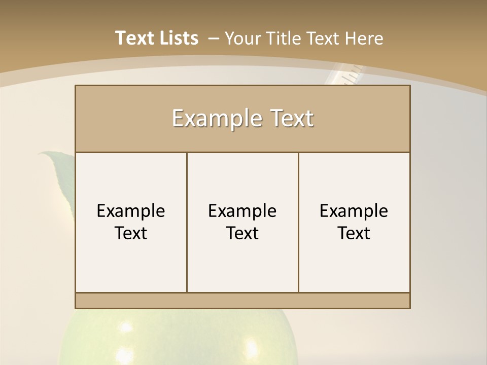 Close-Up Of Syringe In Green Apple PowerPoint Template
