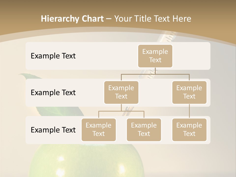 Close-Up Of Syringe In Green Apple PowerPoint Template