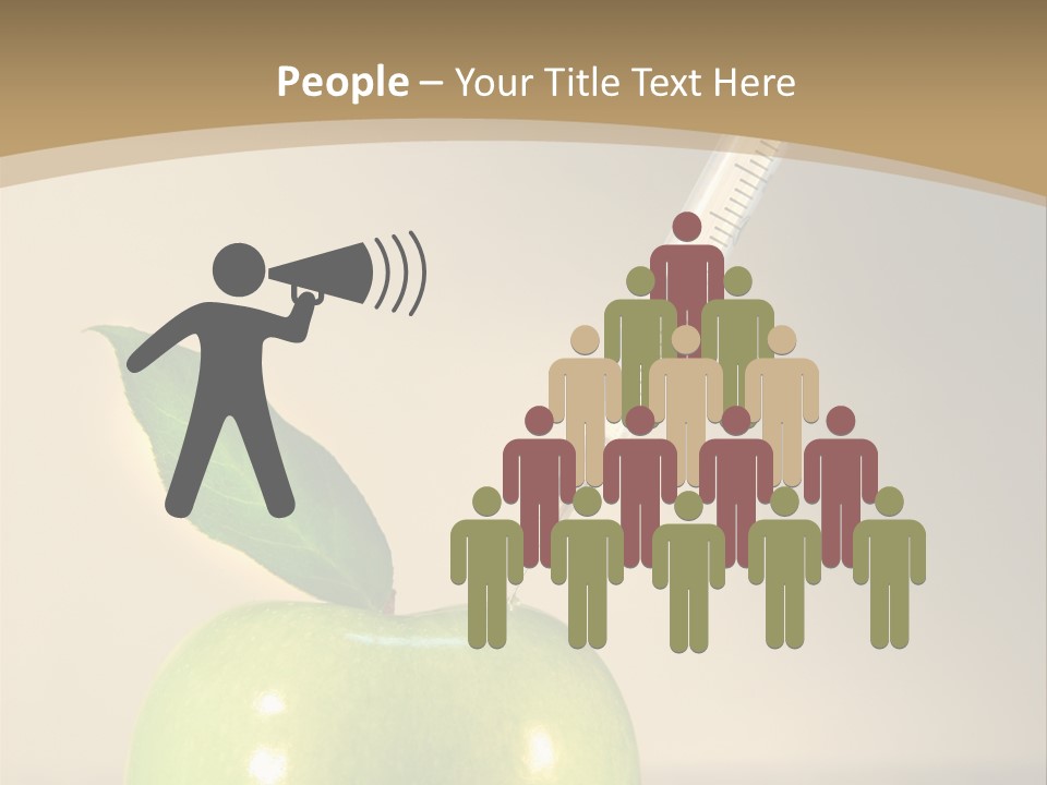 Close-Up Of Syringe In Green Apple PowerPoint Template