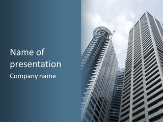 High-Rise Buildings In The Financial District Of Singapore PowerPoint Template