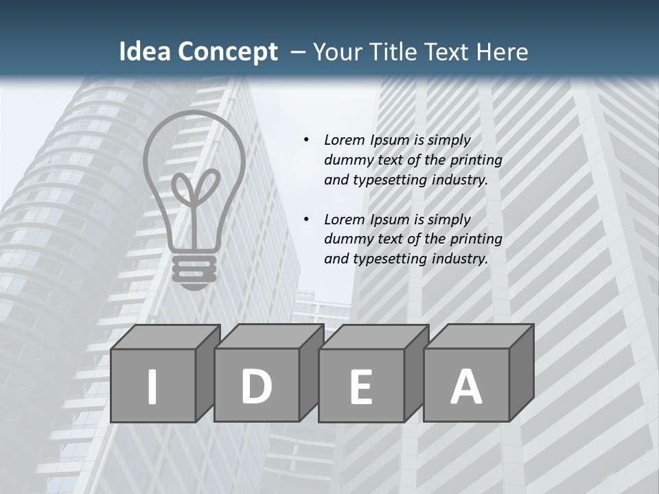High-Rise Buildings In The Financial District Of Singapore PowerPoint Template