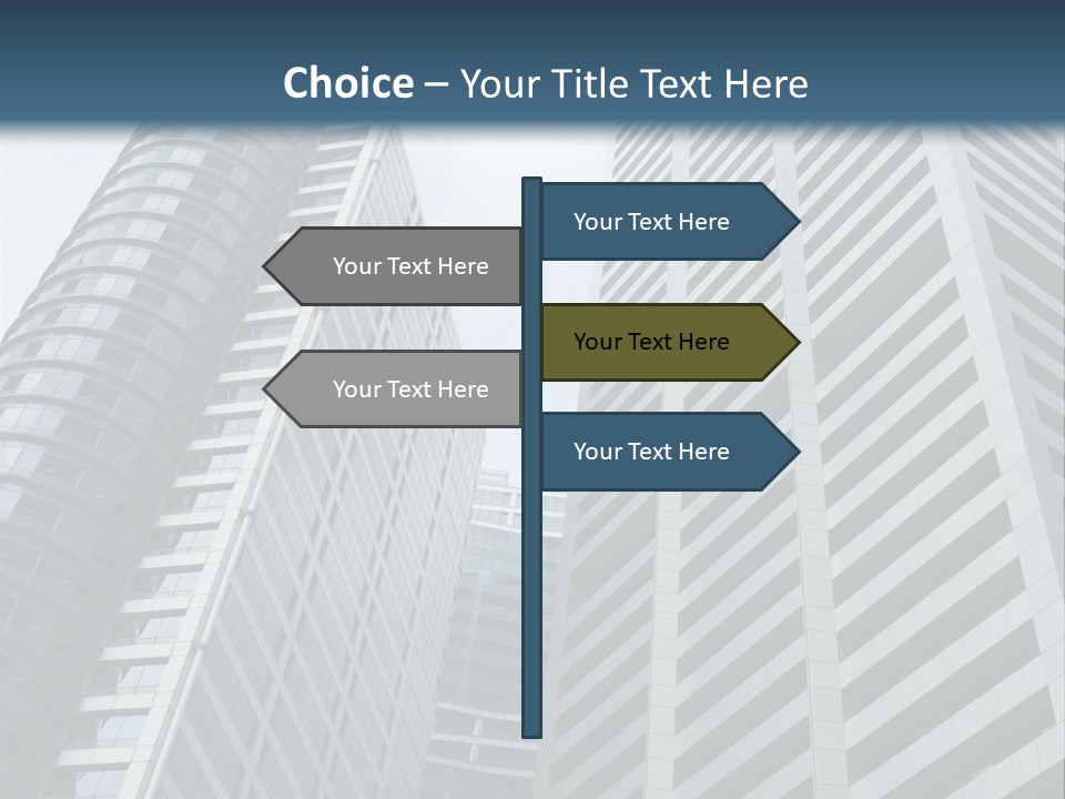 High-Rise Buildings In The Financial District Of Singapore PowerPoint Template