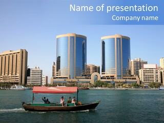 Creek Dubai Famous Place In Uae PowerPoint Template