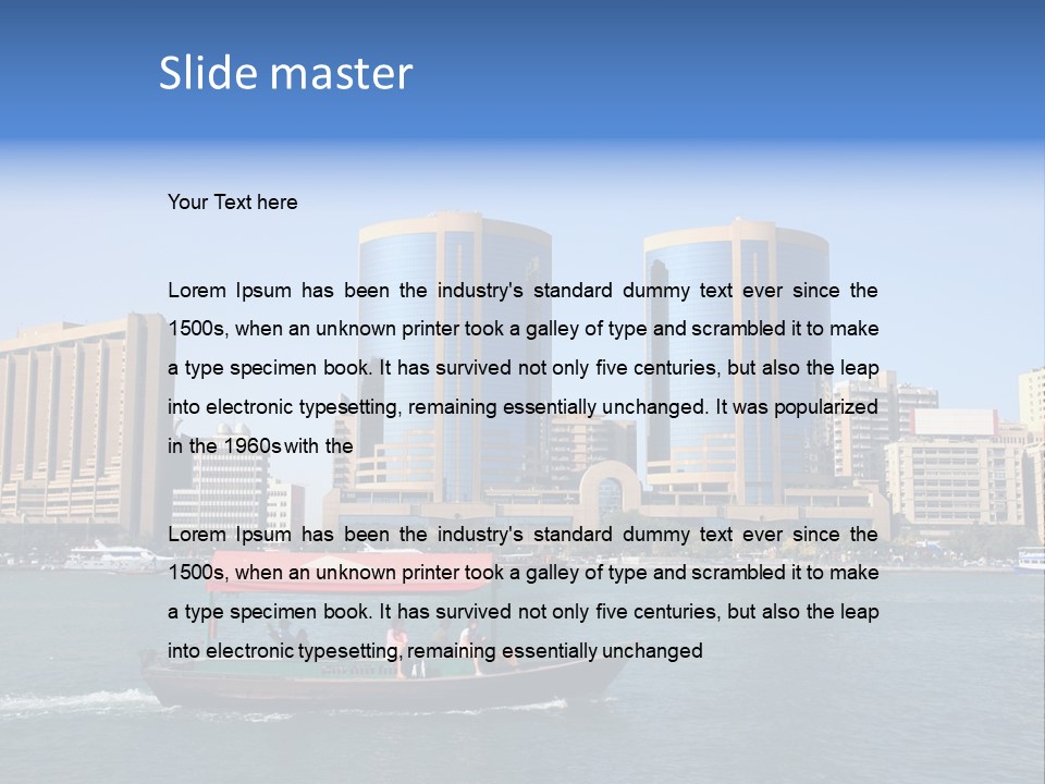 Creek Dubai Famous Place In Uae PowerPoint Template