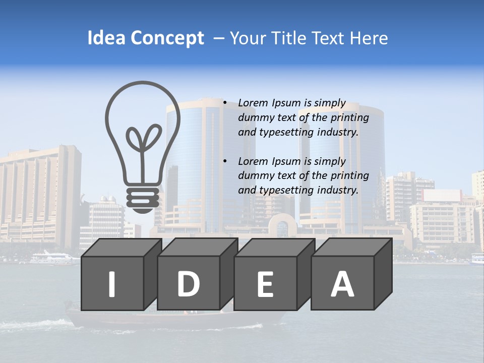 Creek Dubai Famous Place In Uae PowerPoint Template