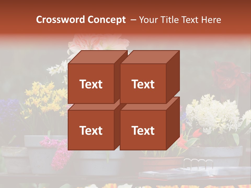 Beautiful Garden Flowers In Spring PowerPoint Template