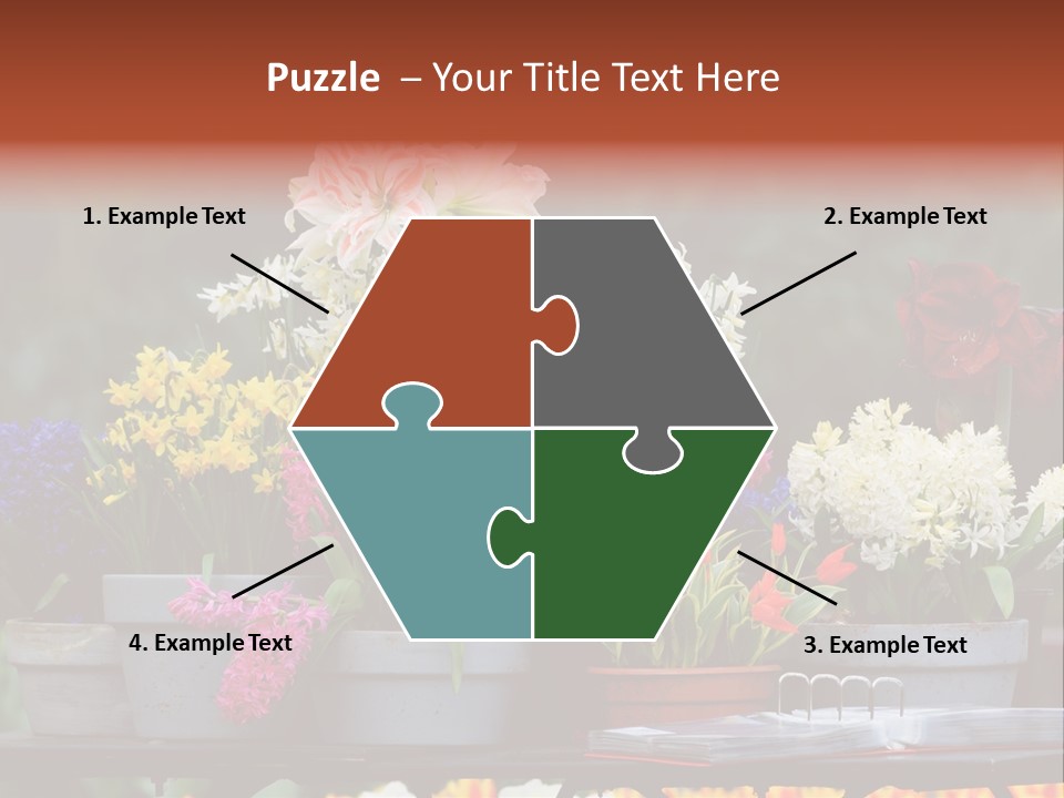 Beautiful Garden Flowers In Spring PowerPoint Template