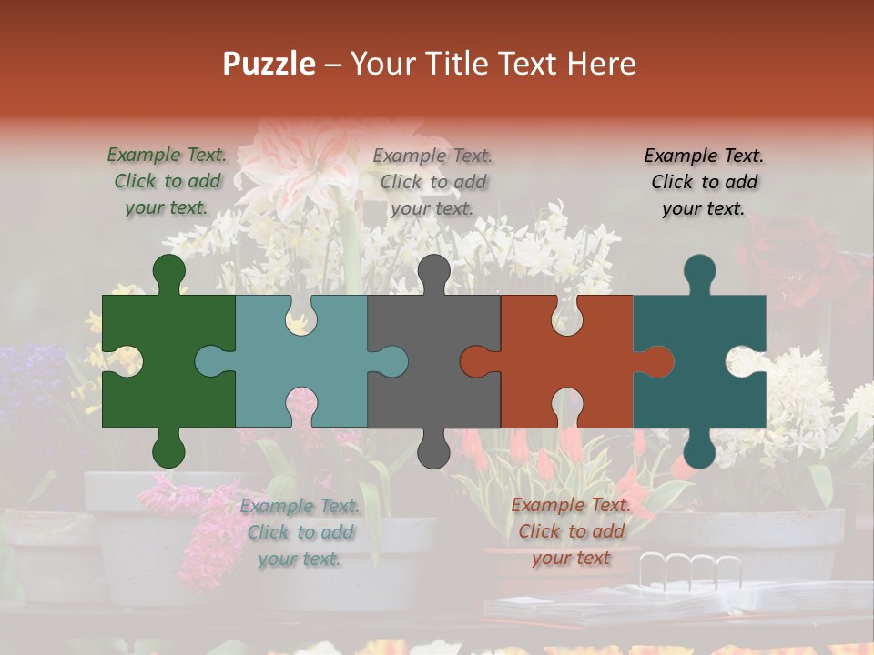 Beautiful Garden Flowers In Spring PowerPoint Template