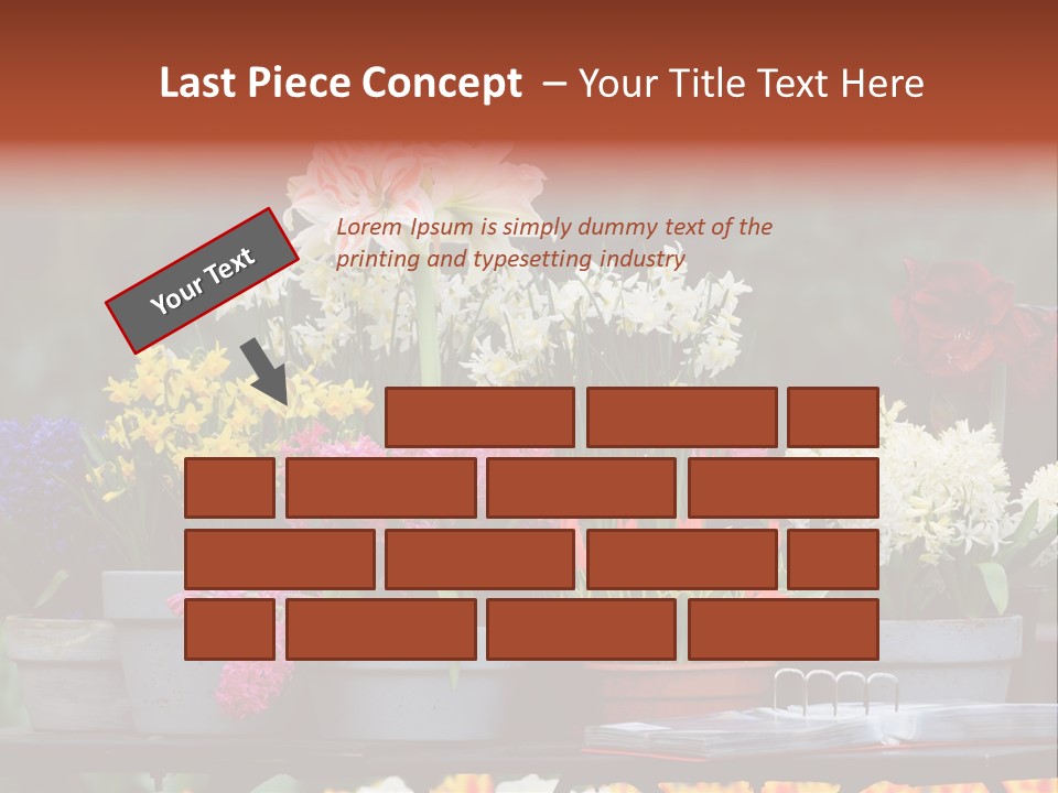 Beautiful Garden Flowers In Spring PowerPoint Template