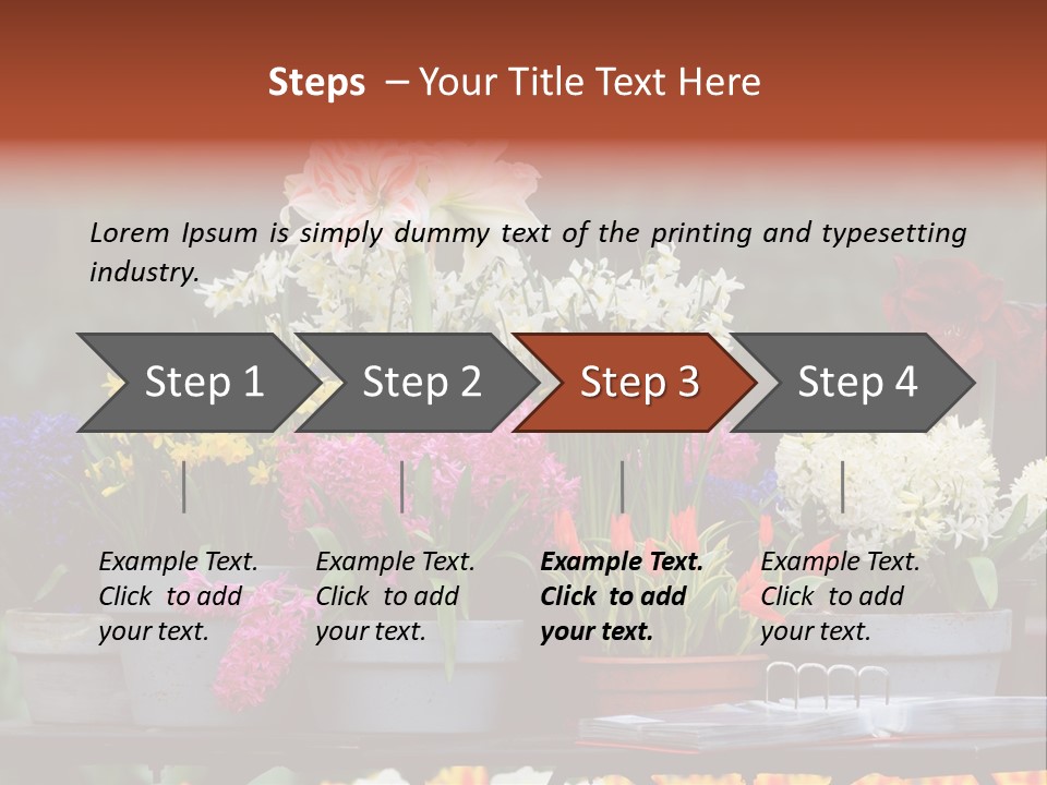 Beautiful Garden Flowers In Spring PowerPoint Template