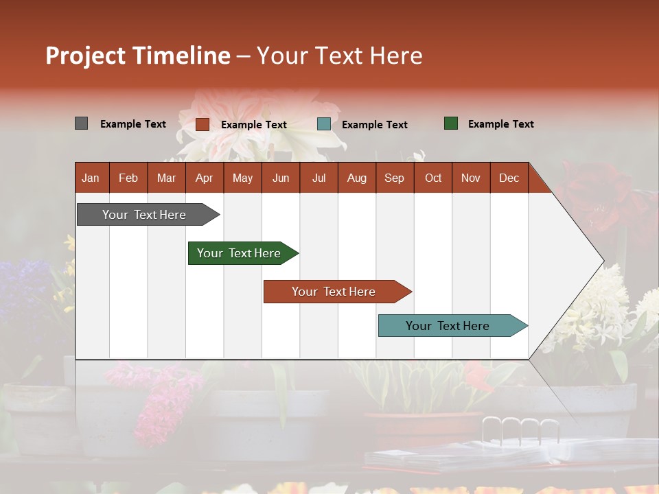 Beautiful Garden Flowers In Spring PowerPoint Template