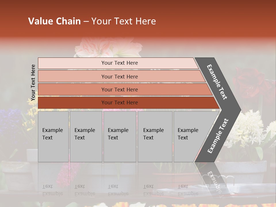 Beautiful Garden Flowers In Spring PowerPoint Template