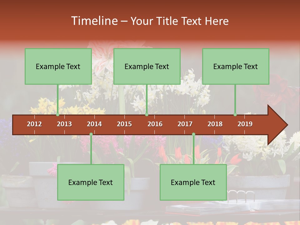 Beautiful Garden Flowers In Spring PowerPoint Template