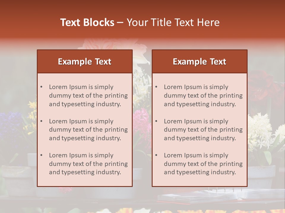 Beautiful Garden Flowers In Spring PowerPoint Template