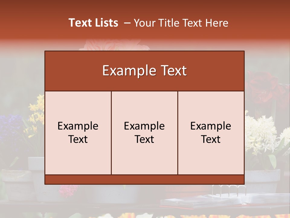 Beautiful Garden Flowers In Spring PowerPoint Template