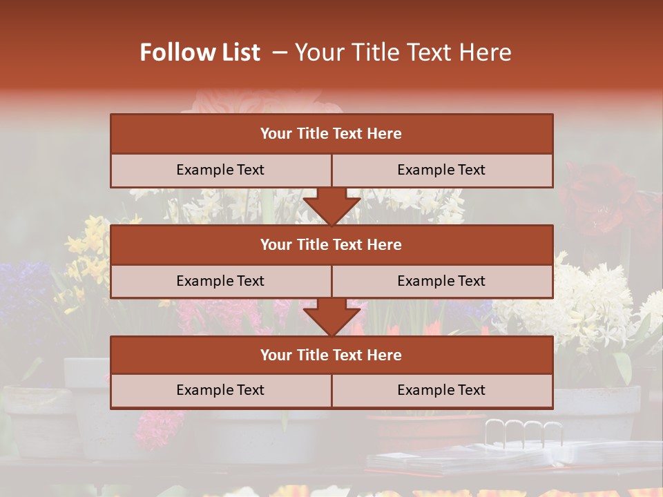 Beautiful Garden Flowers In Spring PowerPoint Template