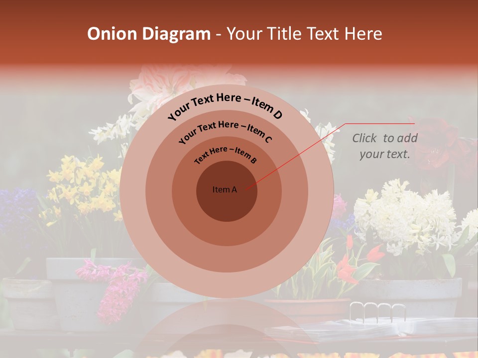 Beautiful Garden Flowers In Spring PowerPoint Template