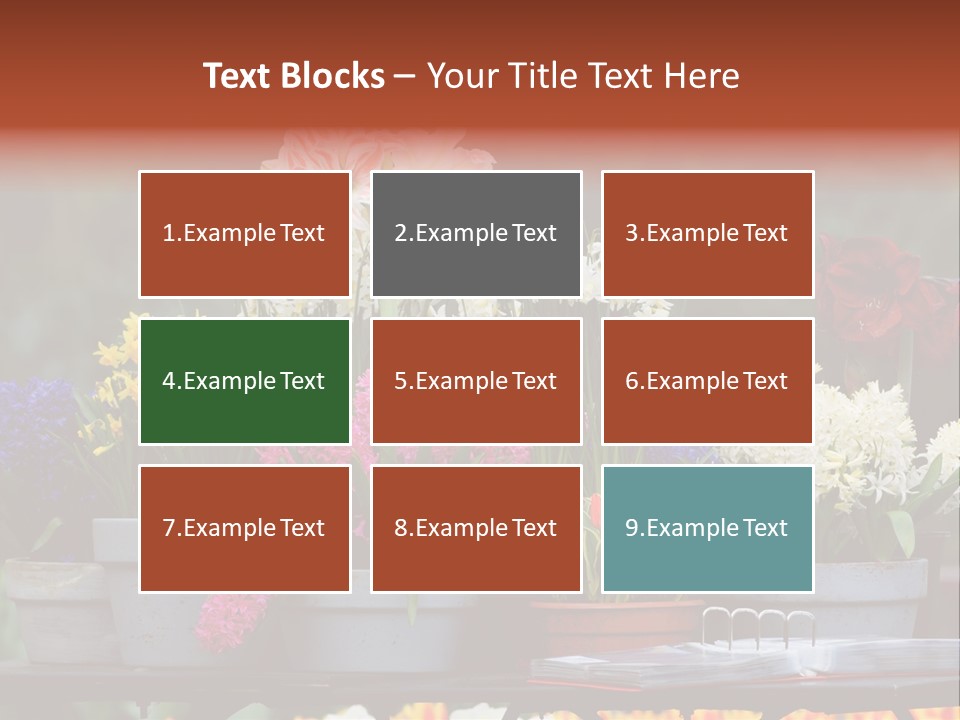 Beautiful Garden Flowers In Spring PowerPoint Template