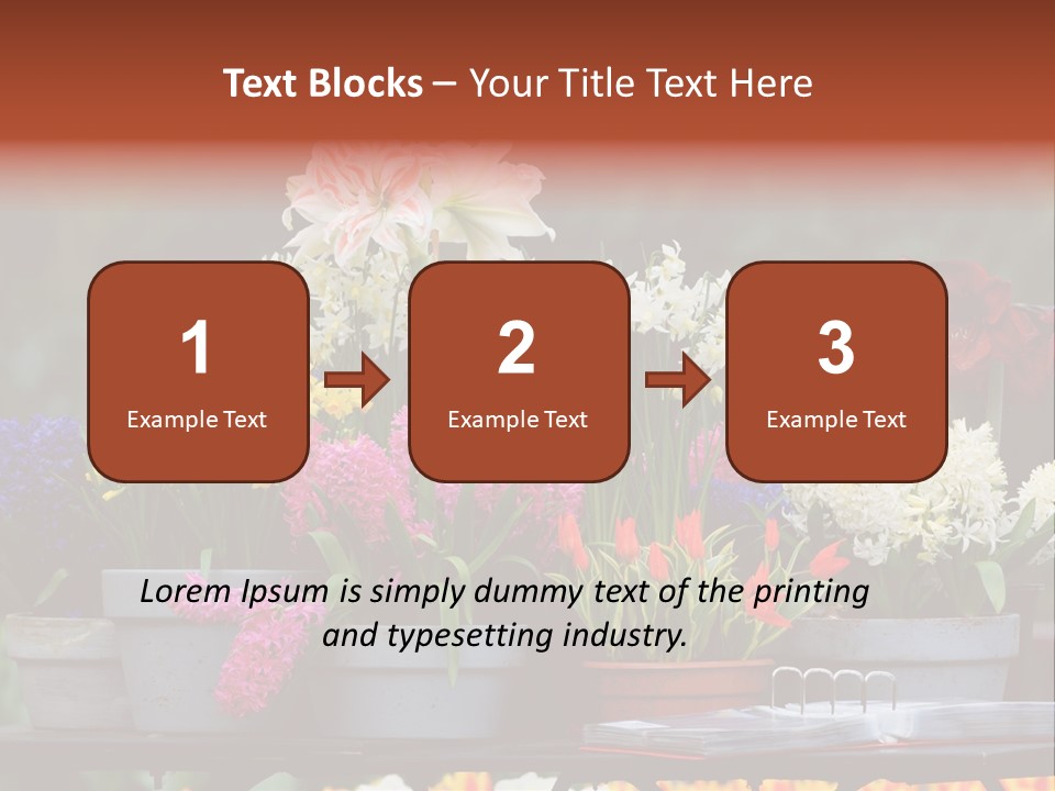 Beautiful Garden Flowers In Spring PowerPoint Template