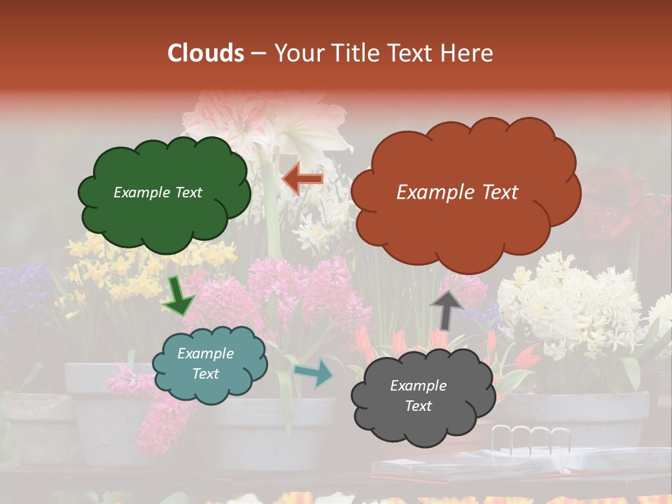 Beautiful Garden Flowers In Spring PowerPoint Template