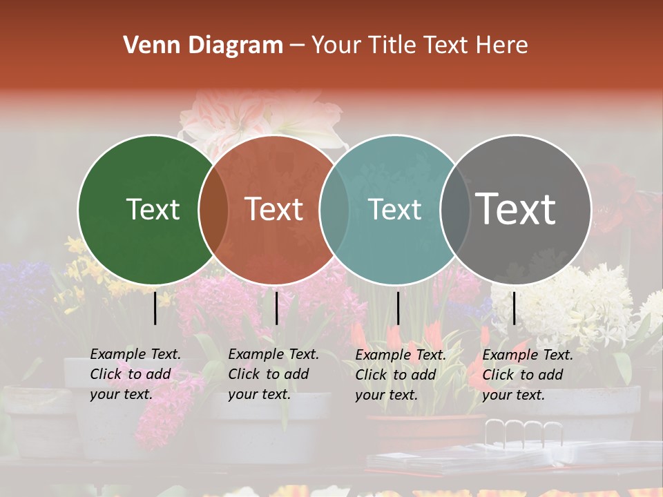 Beautiful Garden Flowers In Spring PowerPoint Template