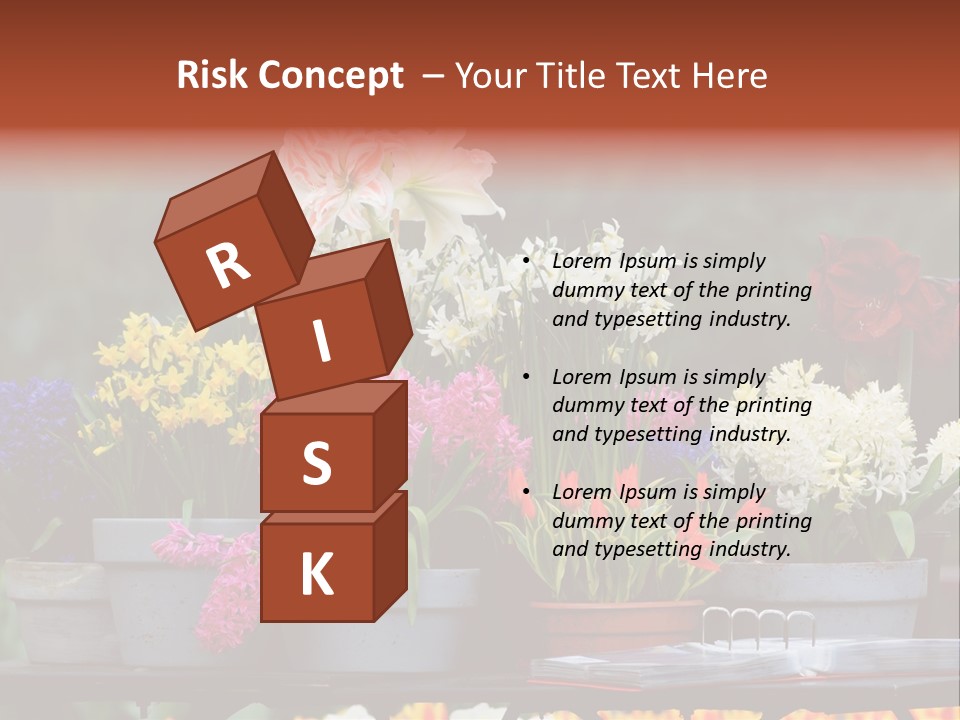 Beautiful Garden Flowers In Spring PowerPoint Template