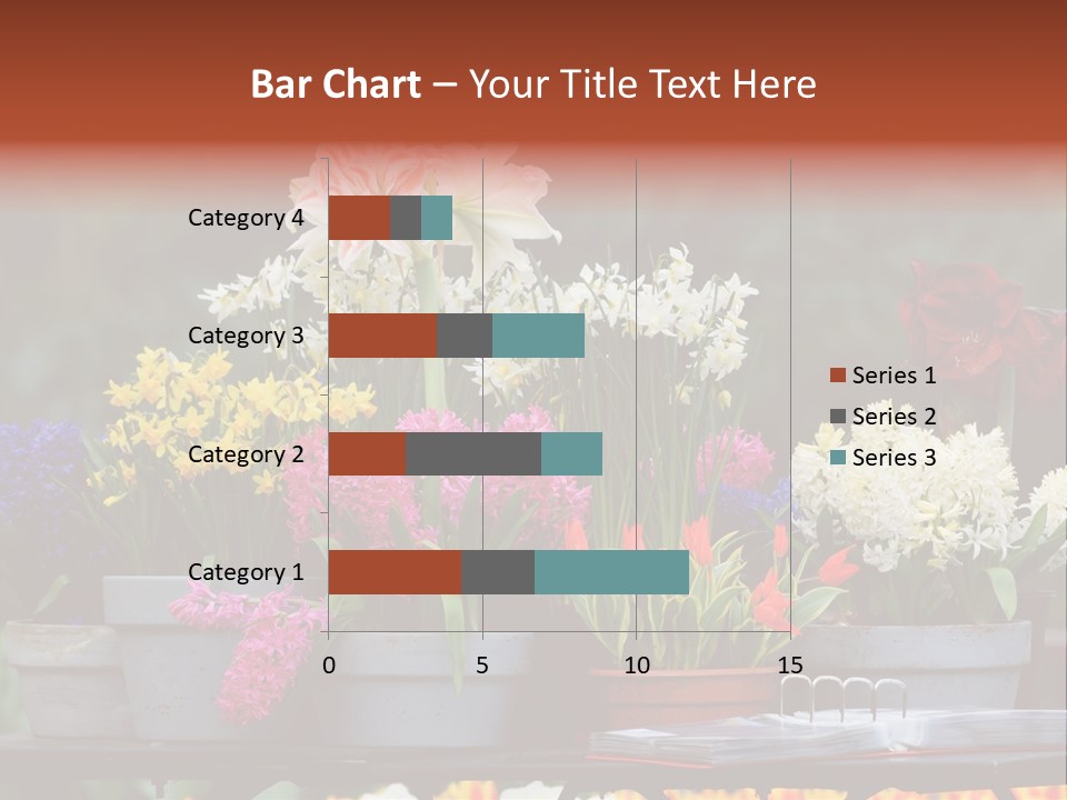 Beautiful Garden Flowers In Spring PowerPoint Template