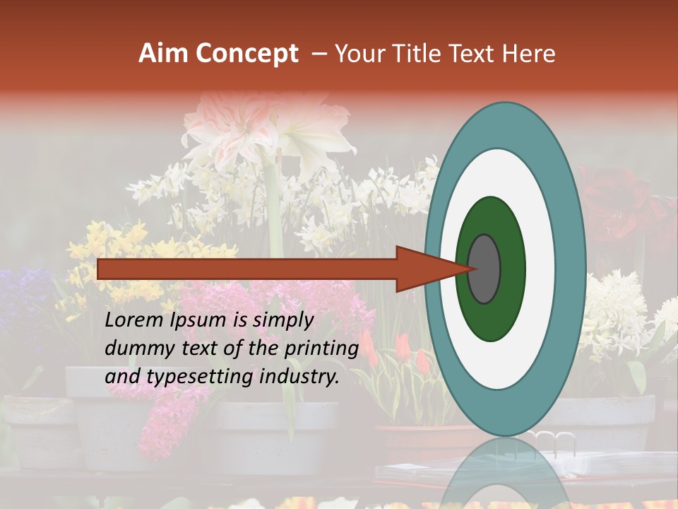 Beautiful Garden Flowers In Spring PowerPoint Template