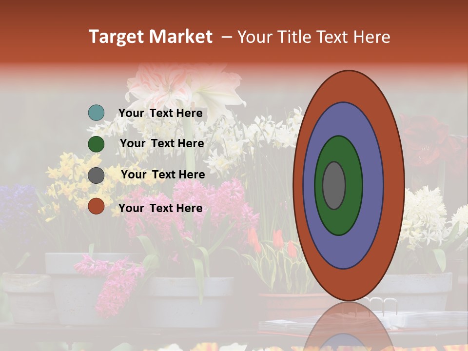 Beautiful Garden Flowers In Spring PowerPoint Template