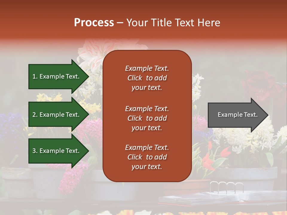 Beautiful Garden Flowers In Spring PowerPoint Template