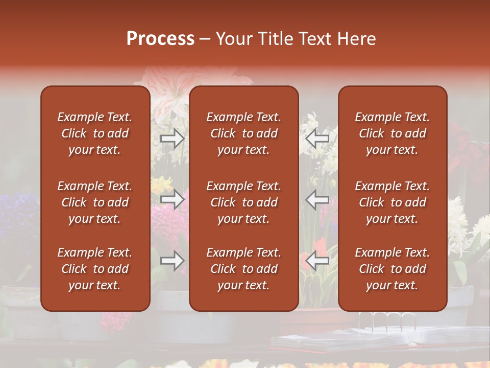 Beautiful Garden Flowers In Spring PowerPoint Template